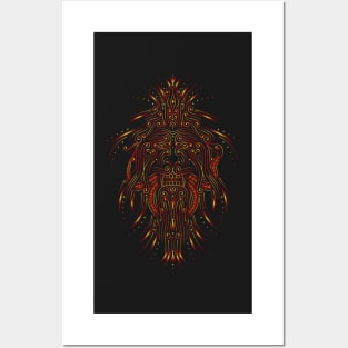 Fire Defender | Lion Totem Posters and Art